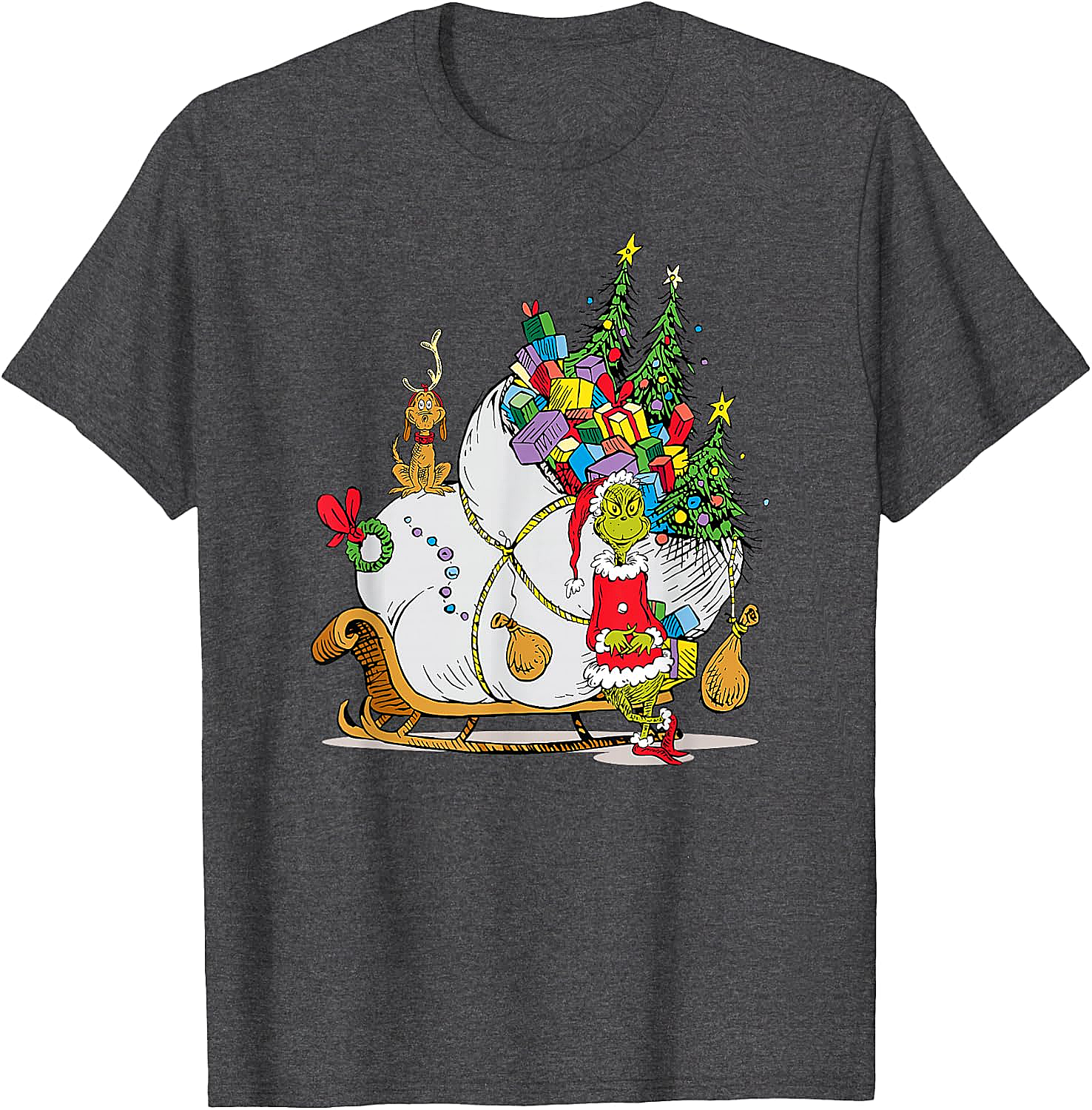 Grinch & Max Christmas T-Shirt Dr. Seuss Holiday Tee