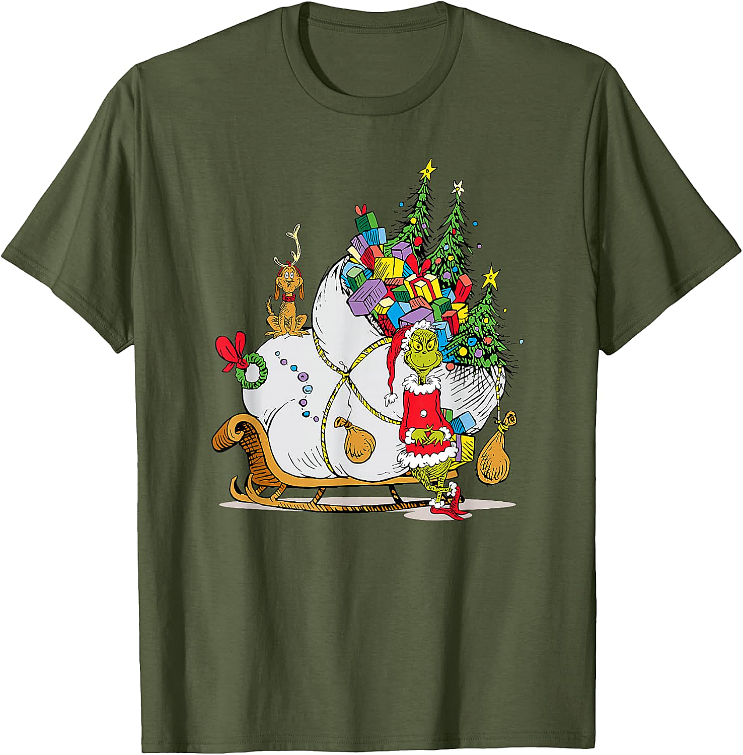 Grinch & Max Christmas T-Shirt Dr. Seuss Holiday Tee