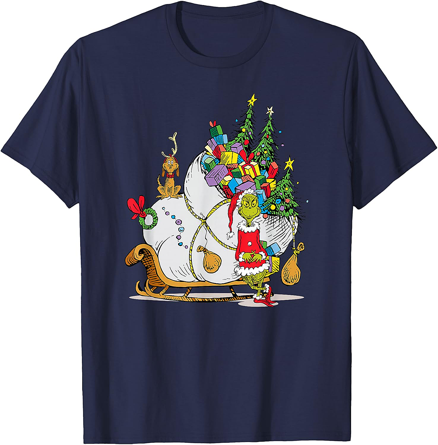 Grinch & Max Christmas T-Shirt Dr. Seuss Holiday Tee