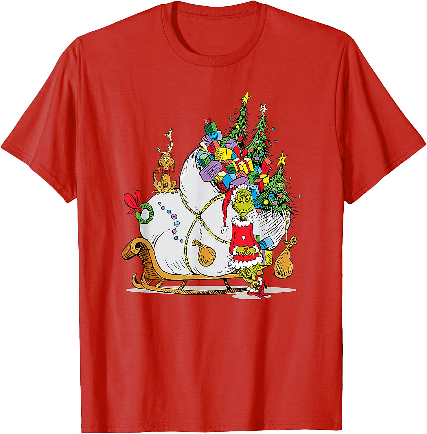 Grinch & Max Christmas T-Shirt Dr. Seuss Holiday Tee