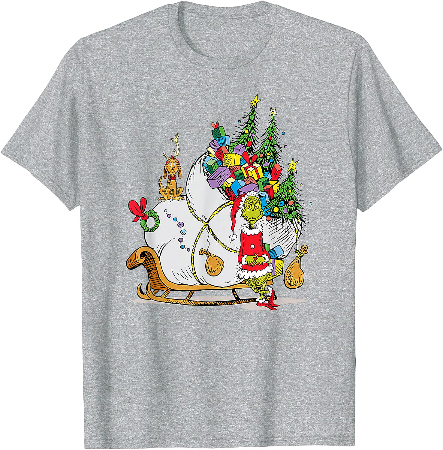 Grinch & Max Christmas T-Shirt Dr. Seuss Holiday Tee