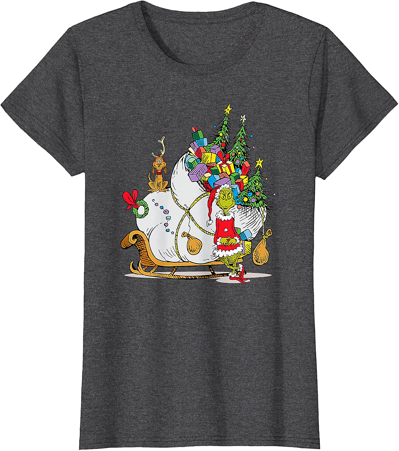 Grinch & Max Christmas T-Shirt Dr. Seuss Holiday Tee
