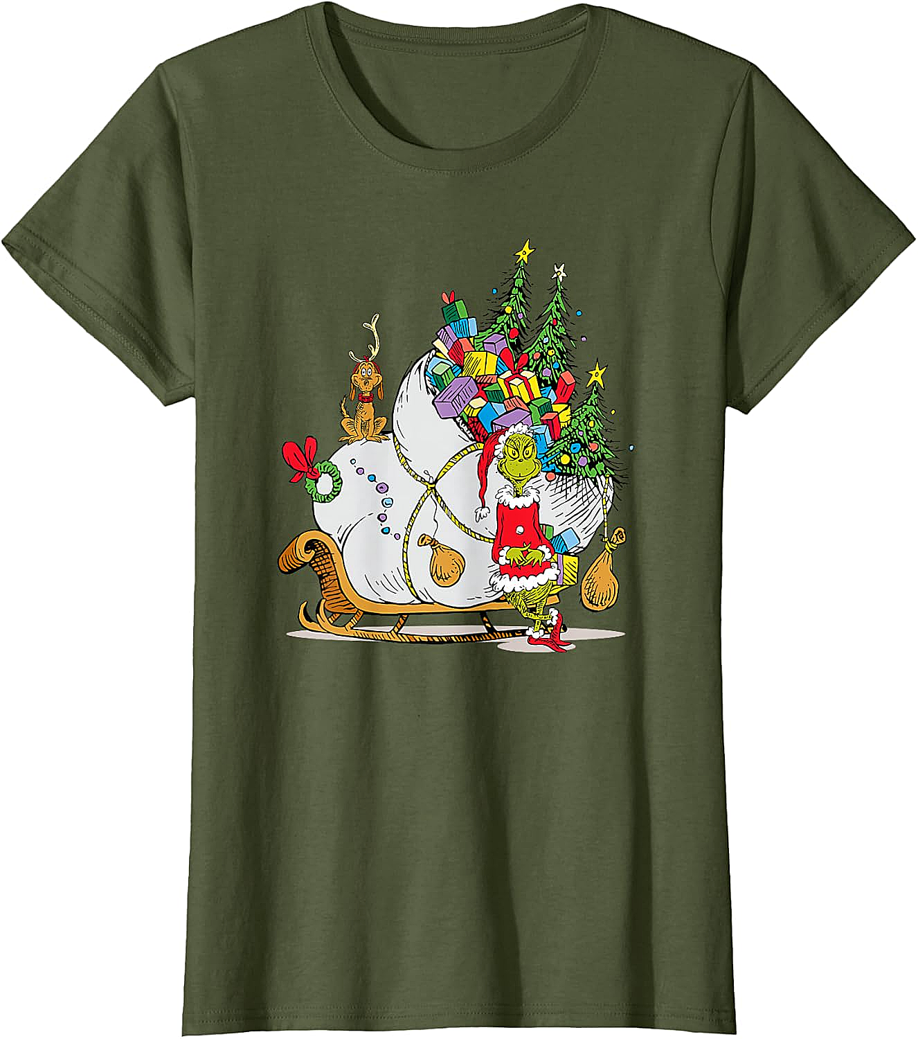 Grinch & Max Christmas T-Shirt Dr. Seuss Holiday Tee