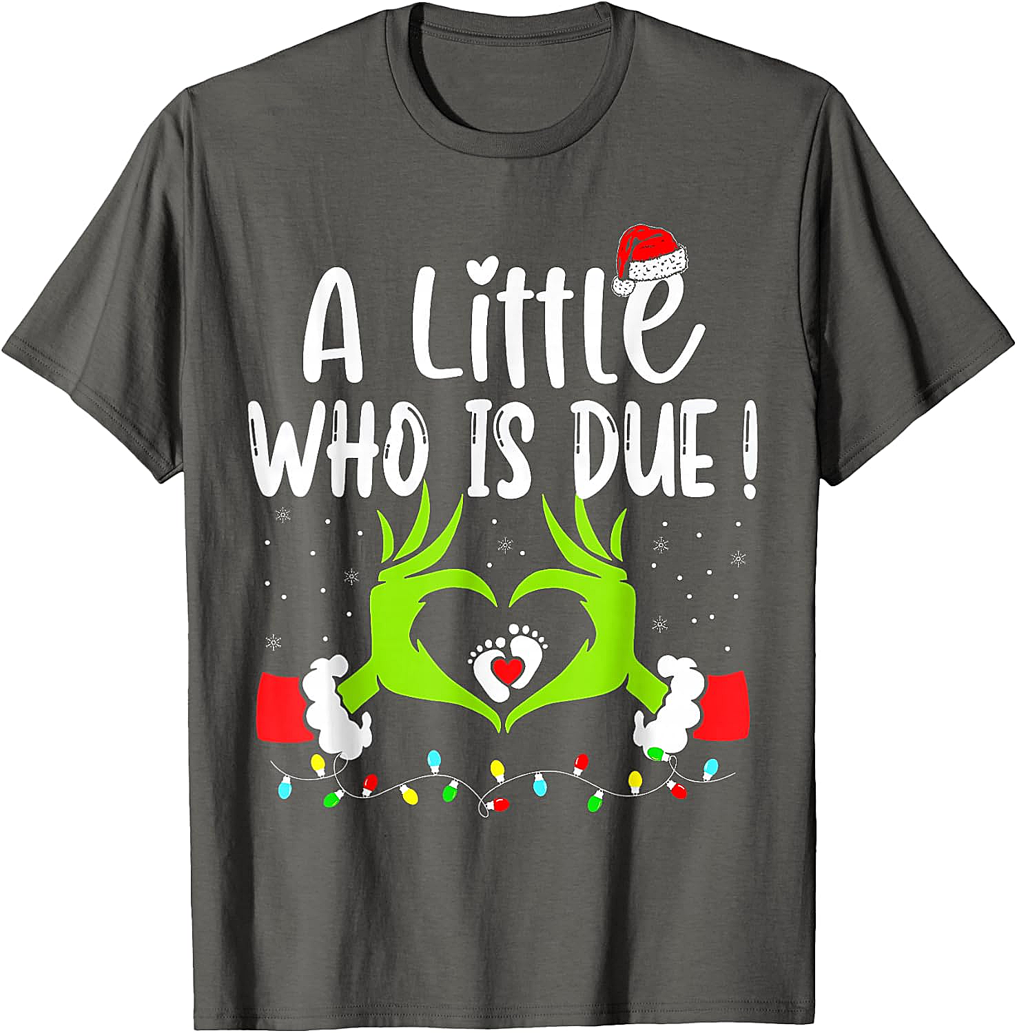  Christmas Pregnancy Announcement T-Shirt Grinch Baby Due