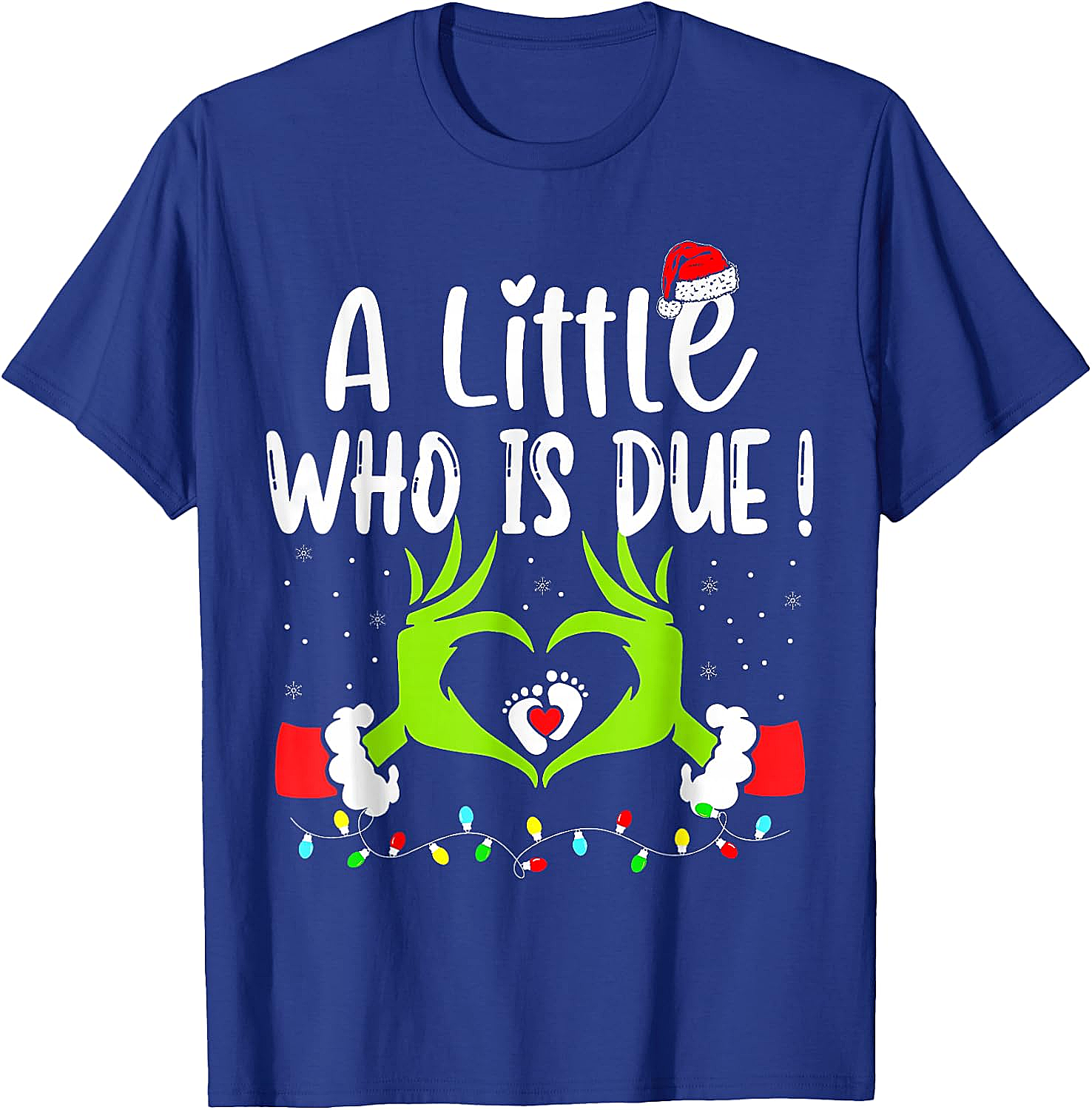  Christmas Pregnancy Announcement T-Shirt Grinch Baby Due