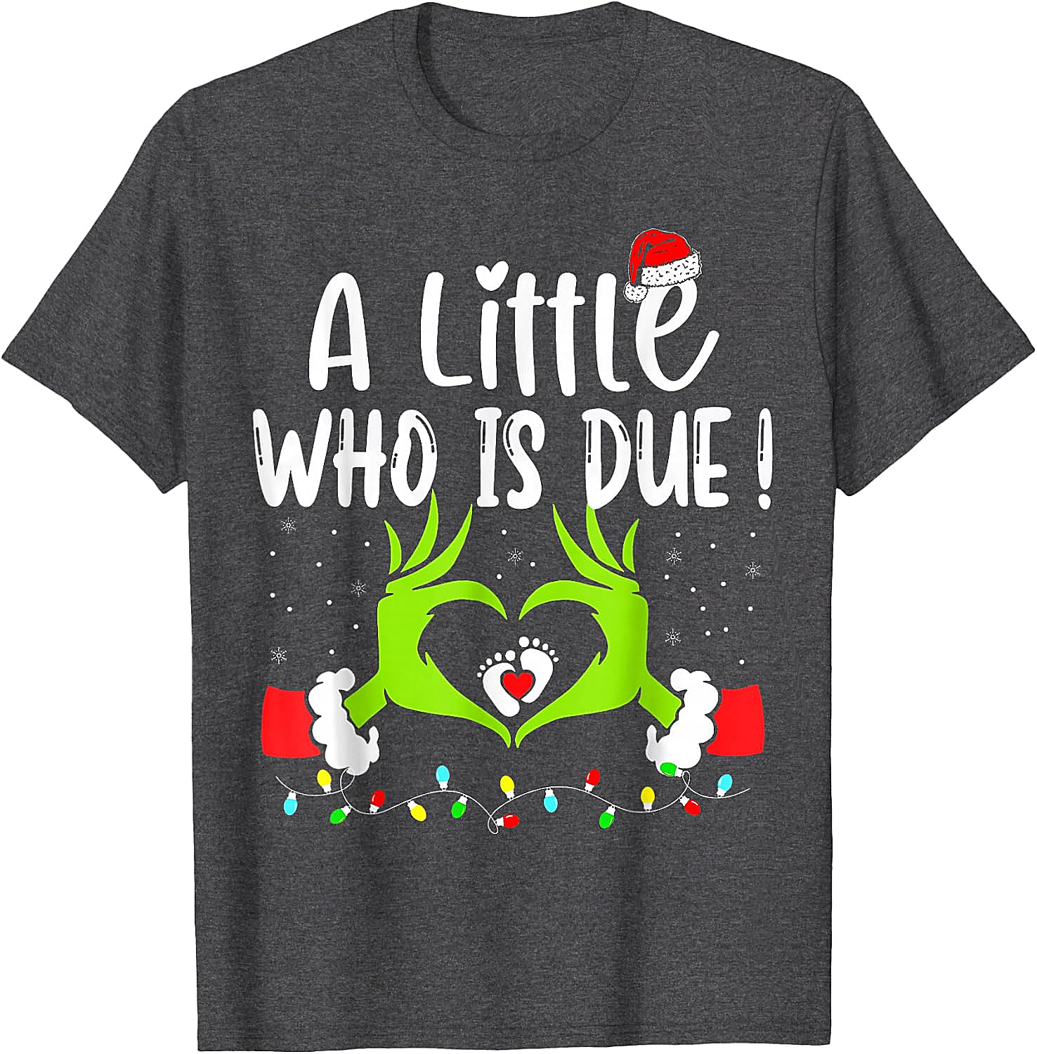  Christmas Pregnancy Announcement T-Shirt Grinch Baby Due
