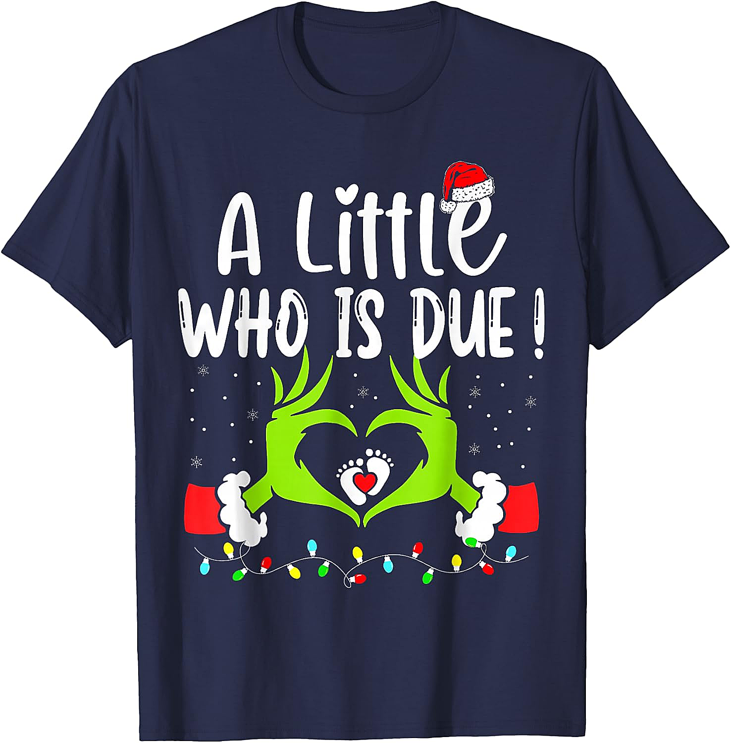  Christmas Pregnancy Announcement T-Shirt Grinch Baby Due