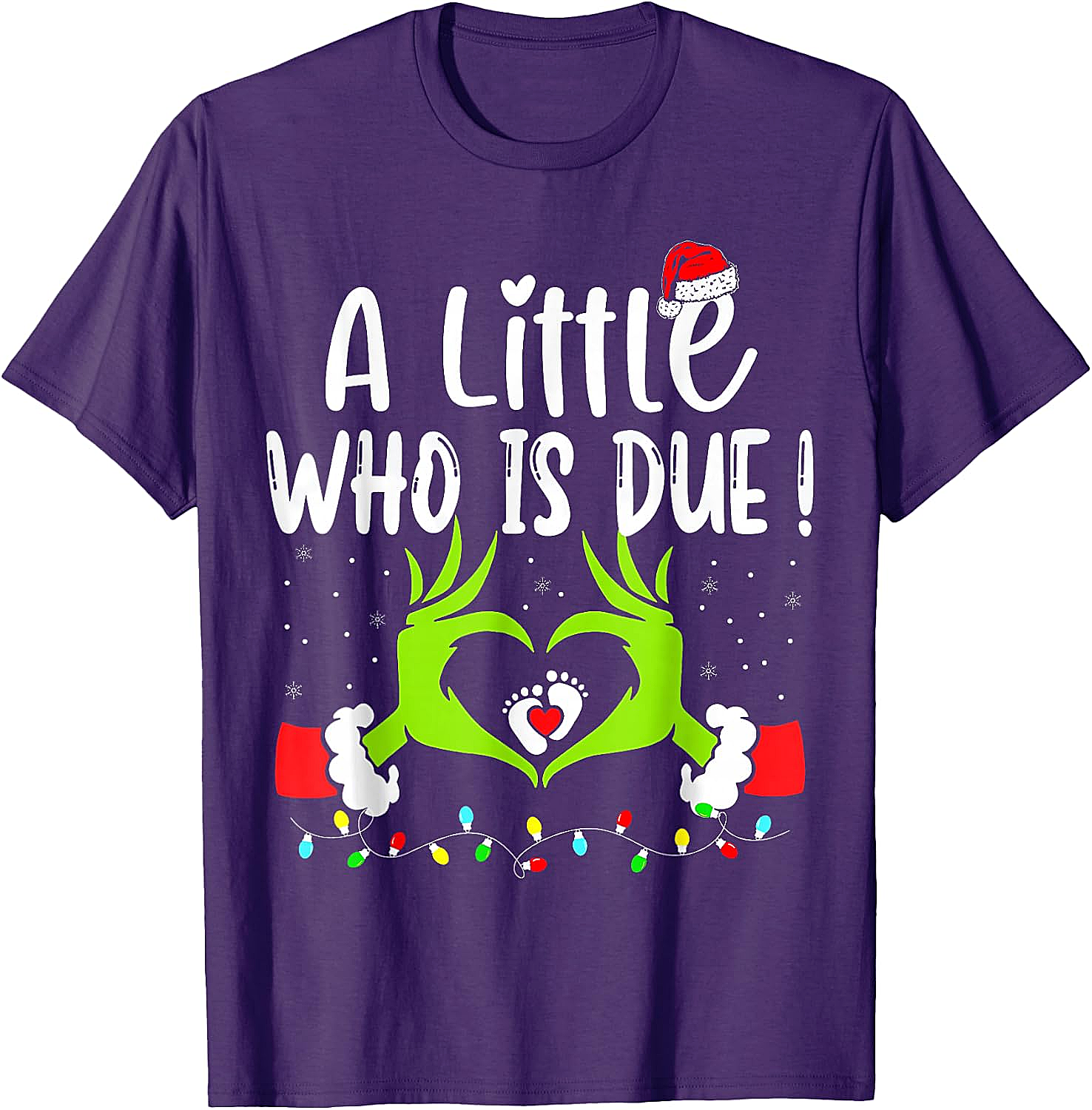  Christmas Pregnancy Announcement T-Shirt Grinch Baby Due