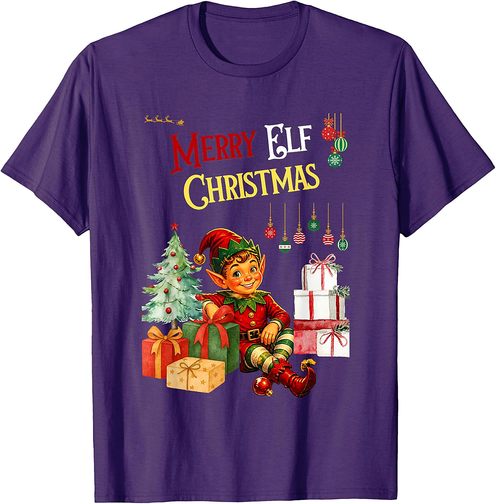 Vintage Elf Christmas Tee | Festive Holiday Apparel