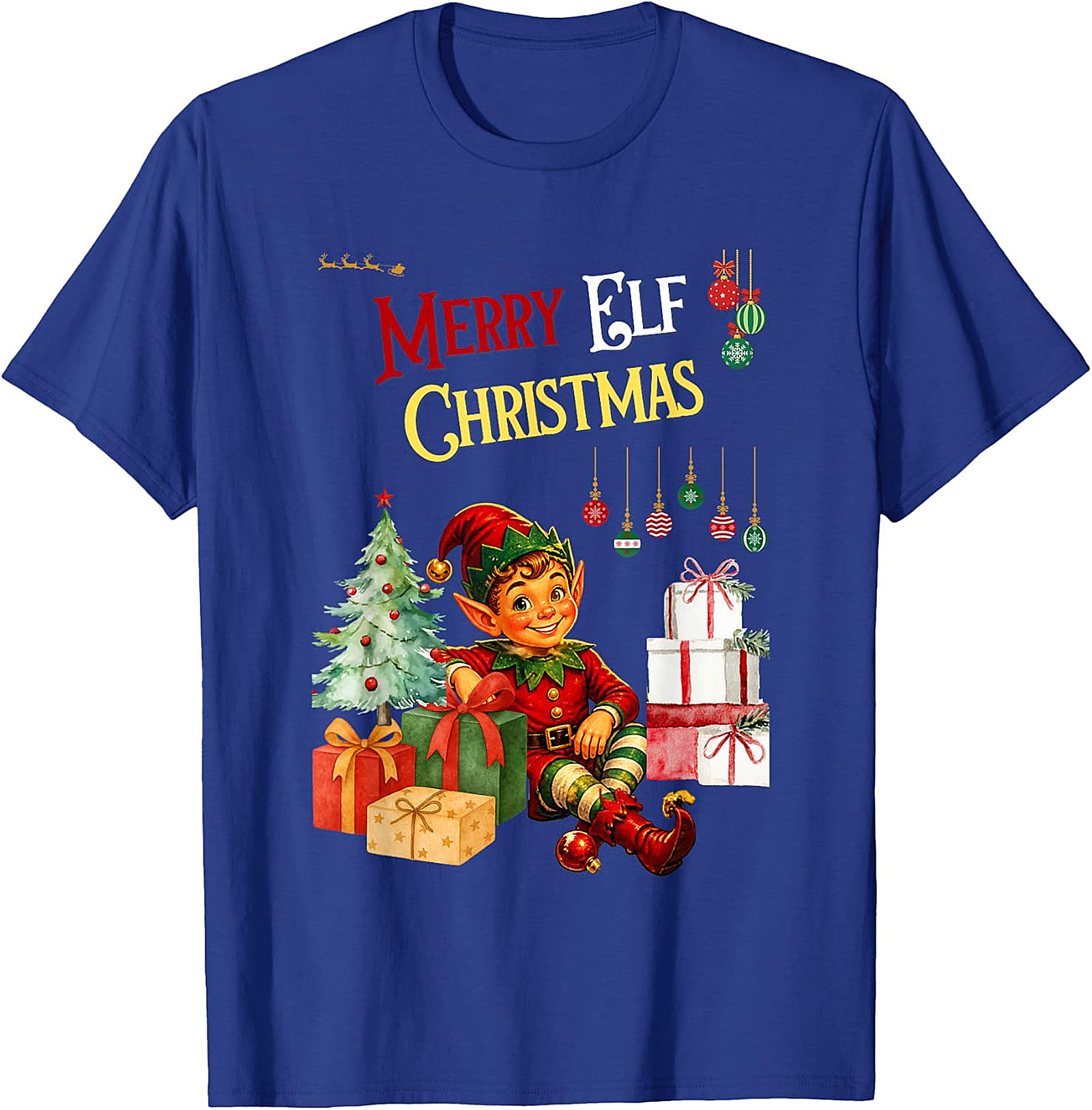 Vintage Elf Christmas Tee | Festive Holiday Apparel