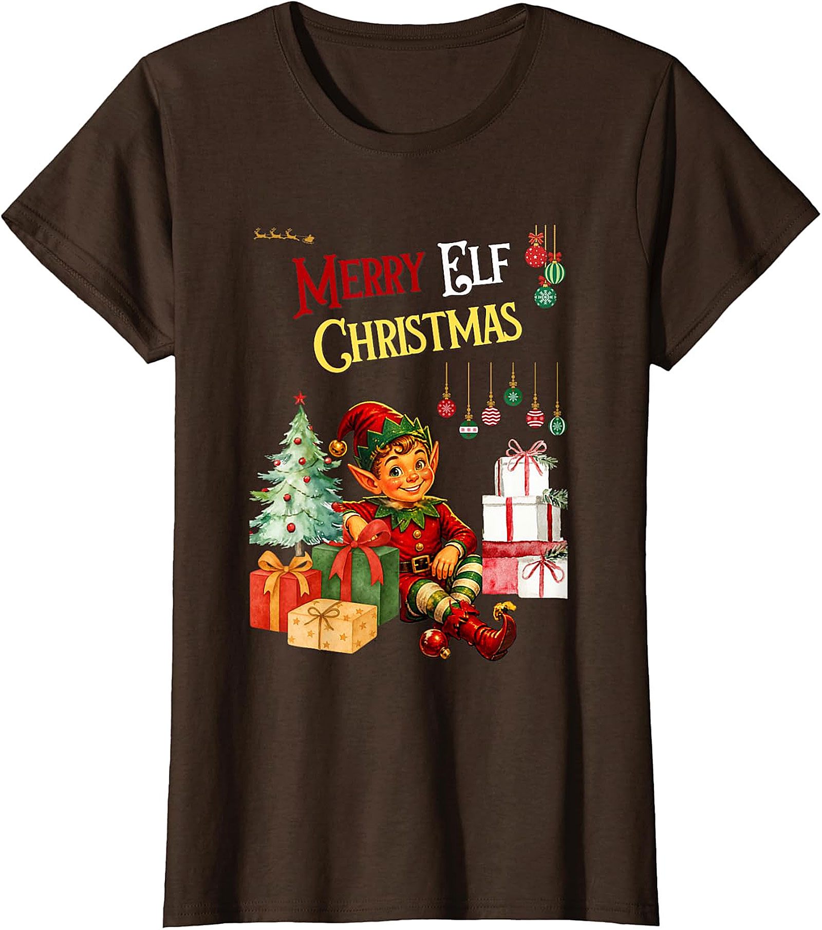 Vintage Elf Christmas Tee | Festive Holiday Apparel