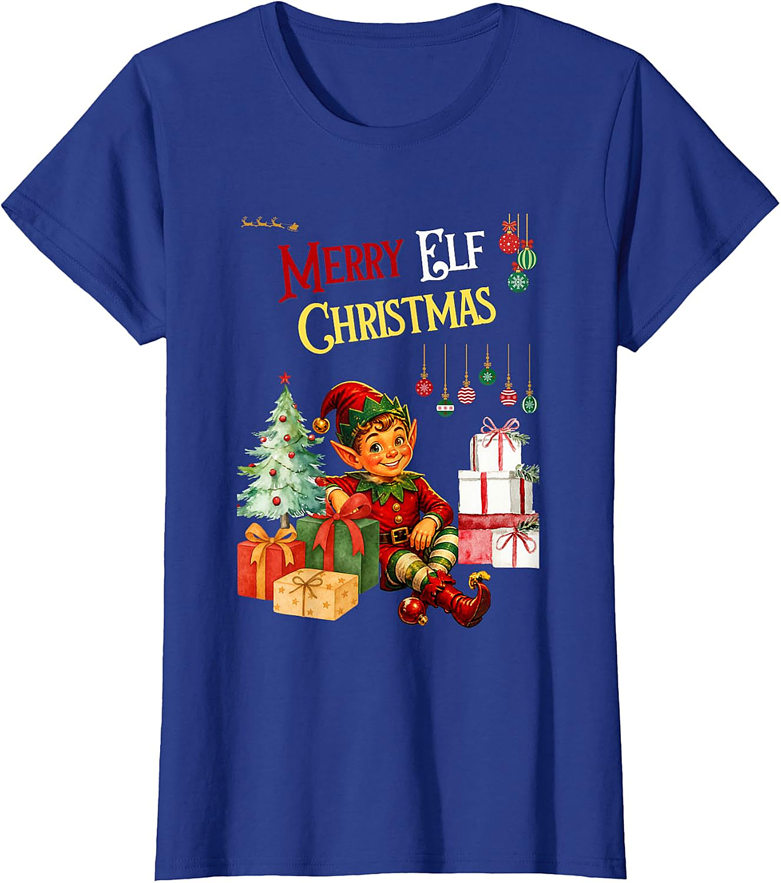 Vintage Elf Christmas Tee | Festive Holiday Apparel