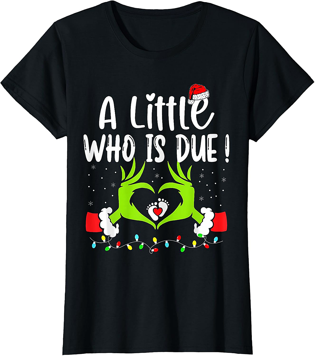 Christmas Pregnancy Announcement T-Shirt Grinch Baby Due