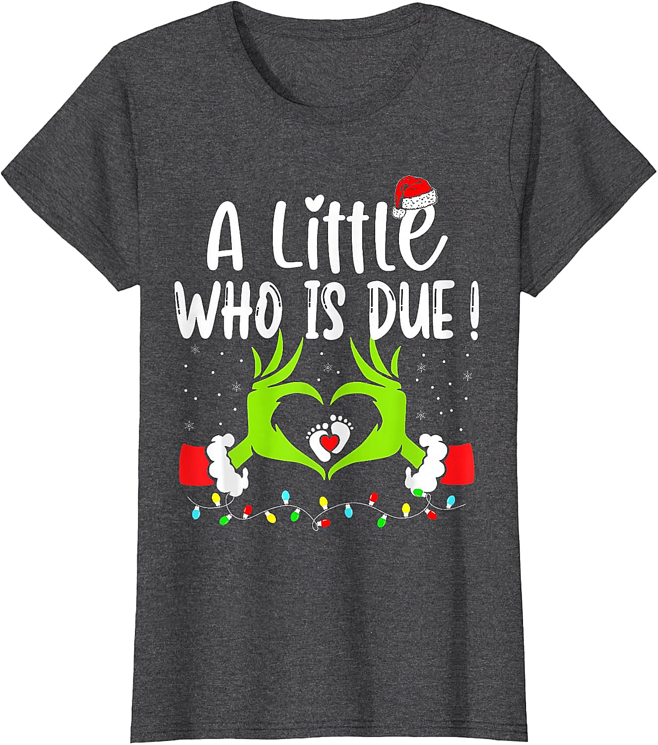  Christmas Pregnancy Announcement T-Shirt Grinch Baby Due
