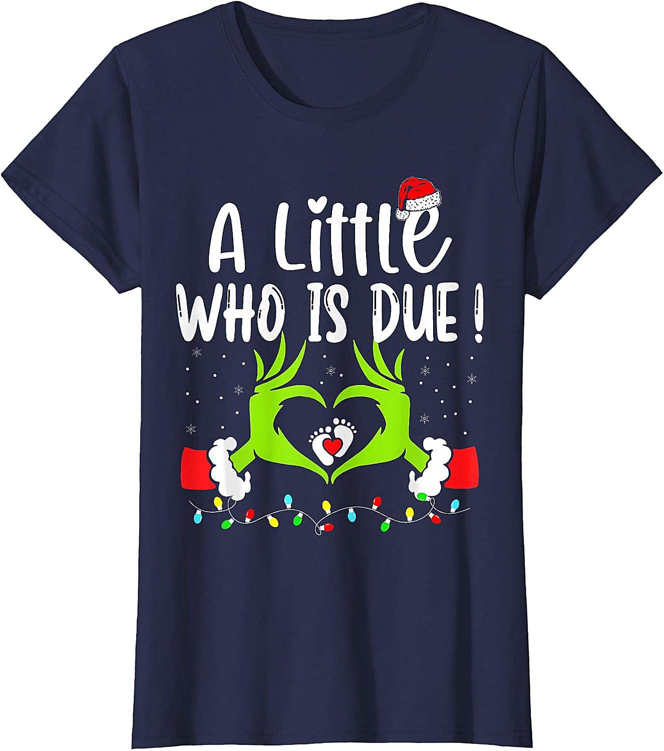  Christmas Pregnancy Announcement T-Shirt Grinch Baby Due