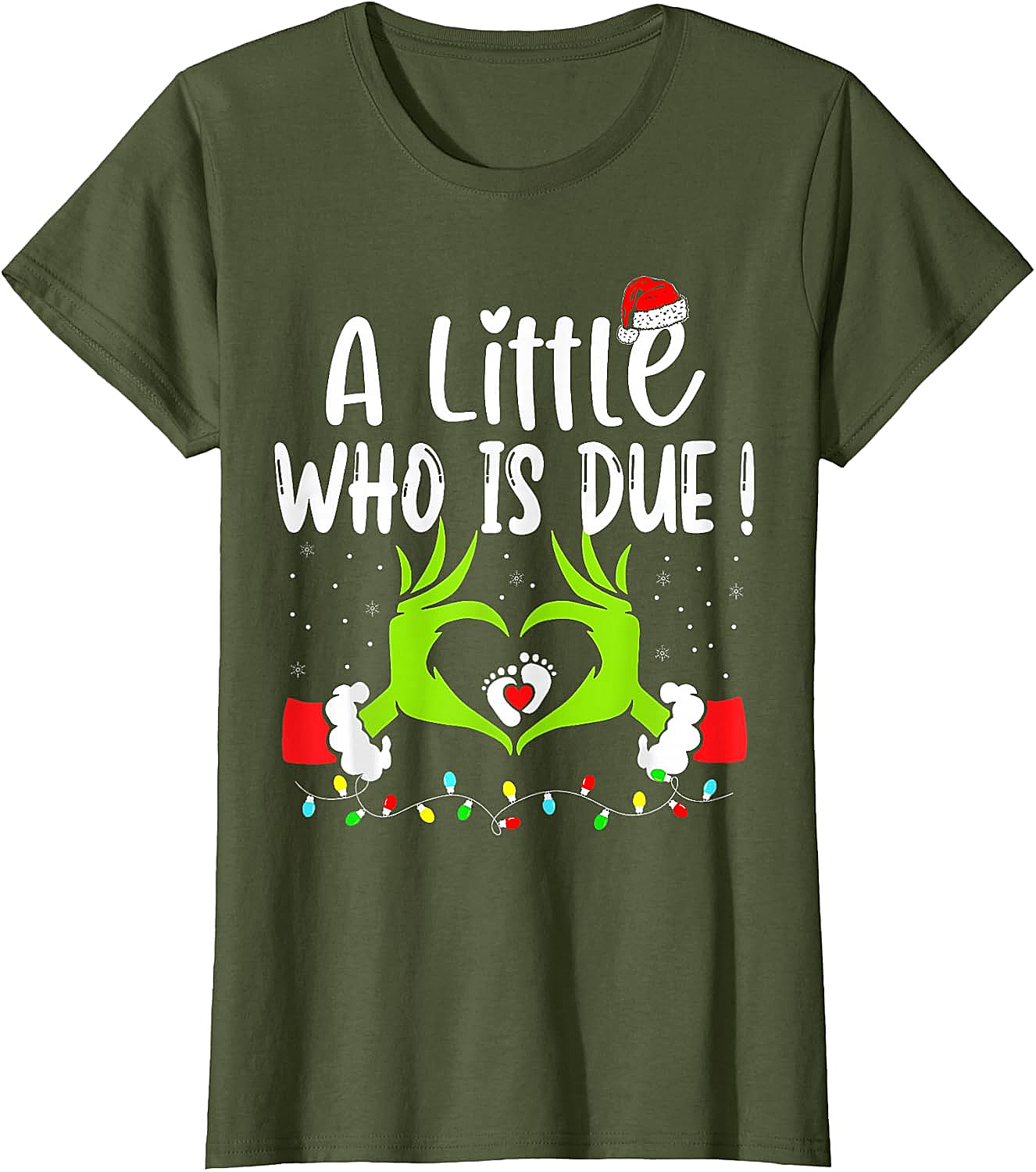  Christmas Pregnancy Announcement T-Shirt Grinch Baby Due