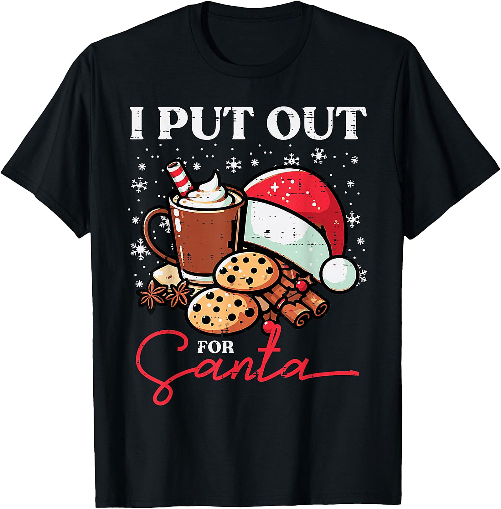 Funny "I Put Out for Santa" Christmas T-Shirt | Holiday Tee