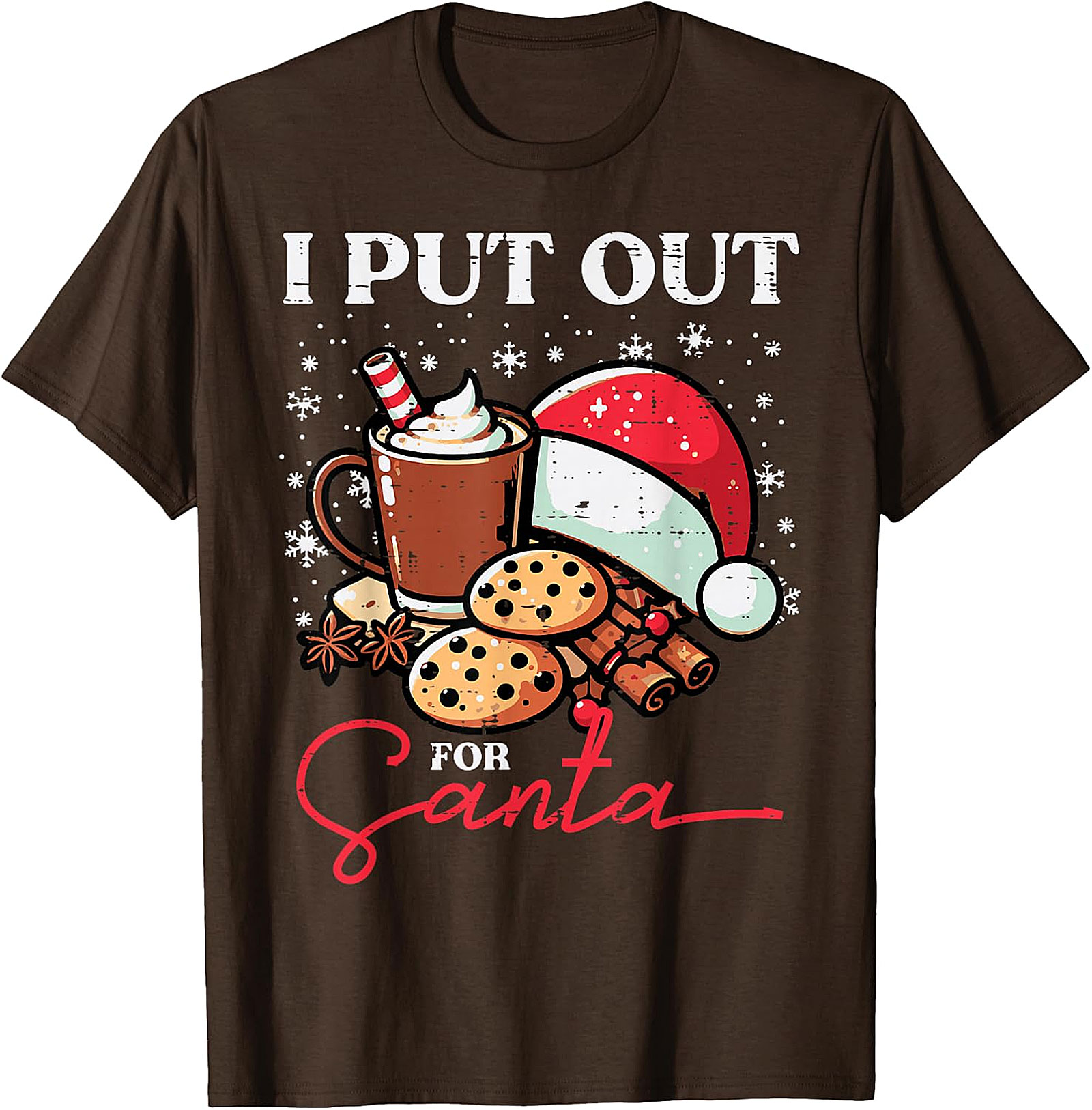 Funny "I Put Out for Santa" Christmas T-Shirt | Holiday Tee