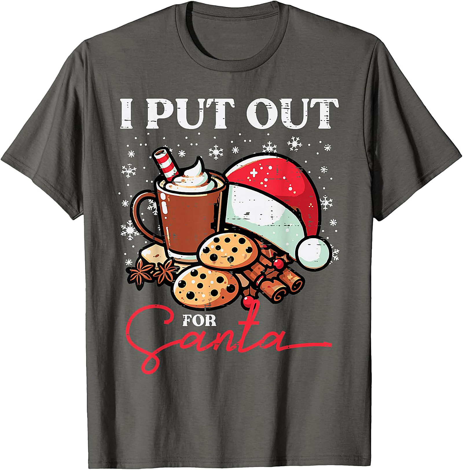 Funny "I Put Out for Santa" Christmas T-Shirt | Holiday Tee