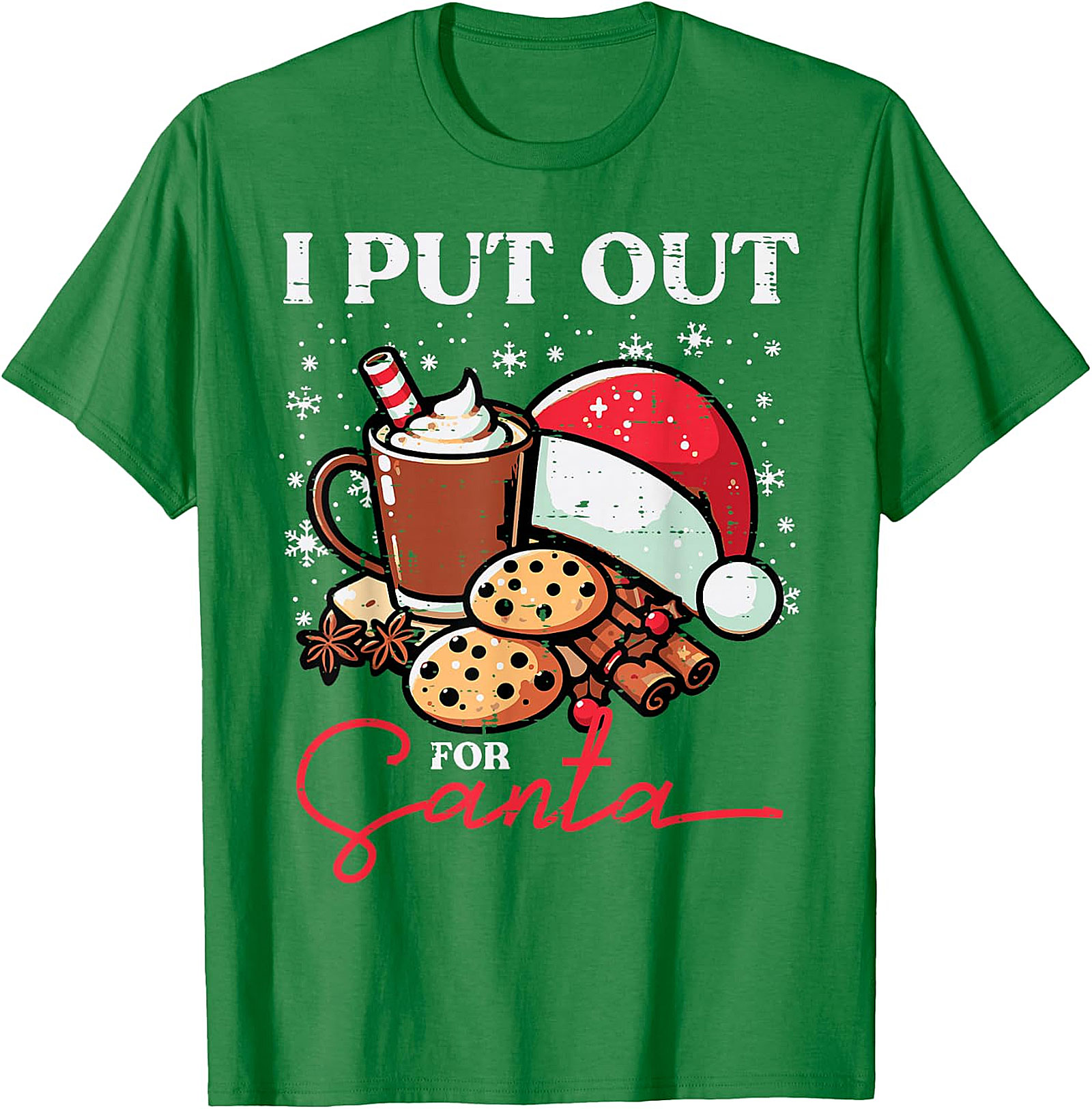 Funny "I Put Out for Santa" Christmas T-Shirt | Holiday Tee