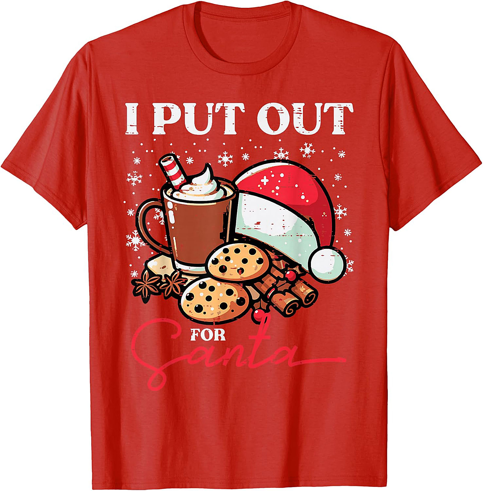 Funny "I Put Out for Santa" Christmas T-Shirt | Holiday Tee