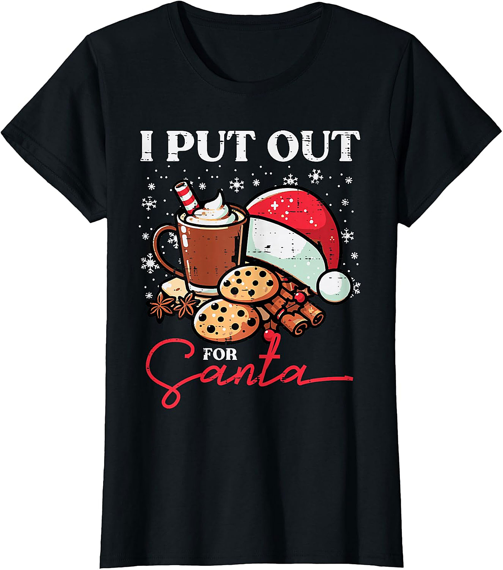 Funny "I Put Out for Santa" Christmas T-Shirt | Holiday Tee