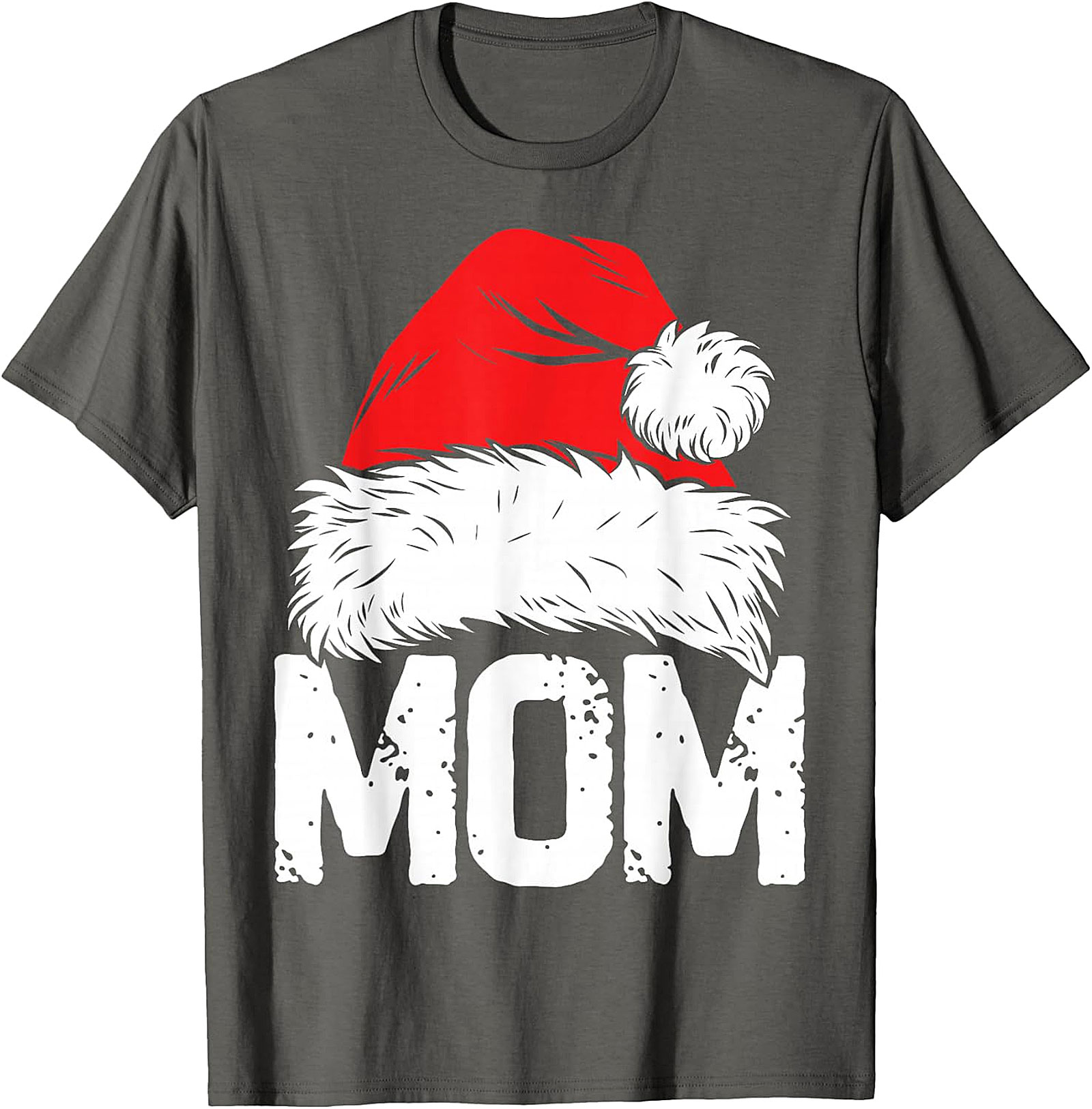 Christmas Mom Santa Hat T-Shirt | Festive Holiday Tee