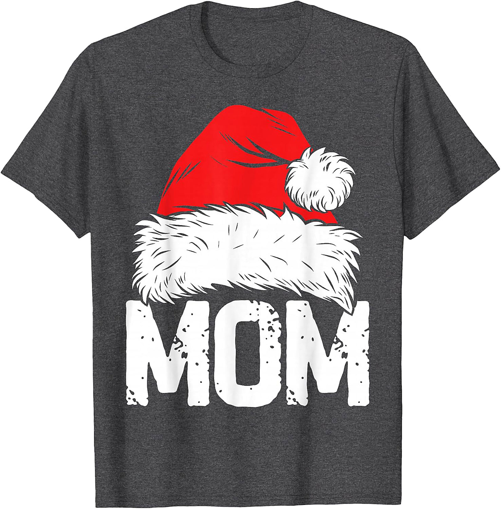Christmas Mom Santa Hat T-Shirt | Festive Holiday Tee
