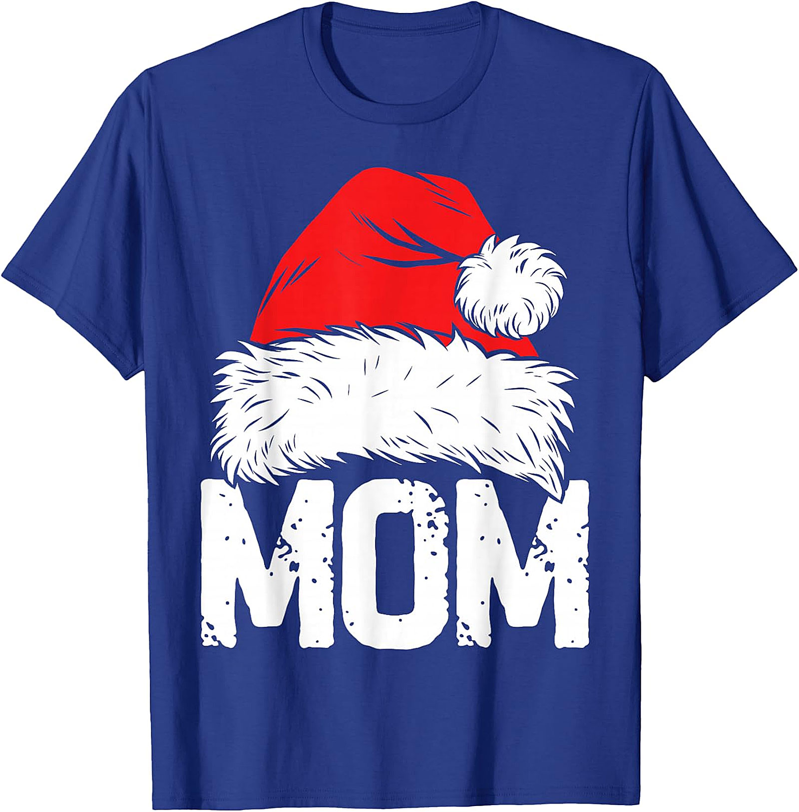 Christmas Mom Santa Hat T-Shirt | Festive Holiday Tee