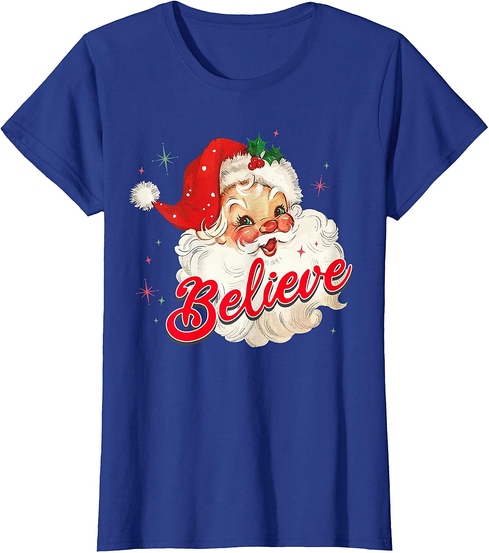  Vintage Santa Believe Christmas T-Shirt | Retro Holiday Tee