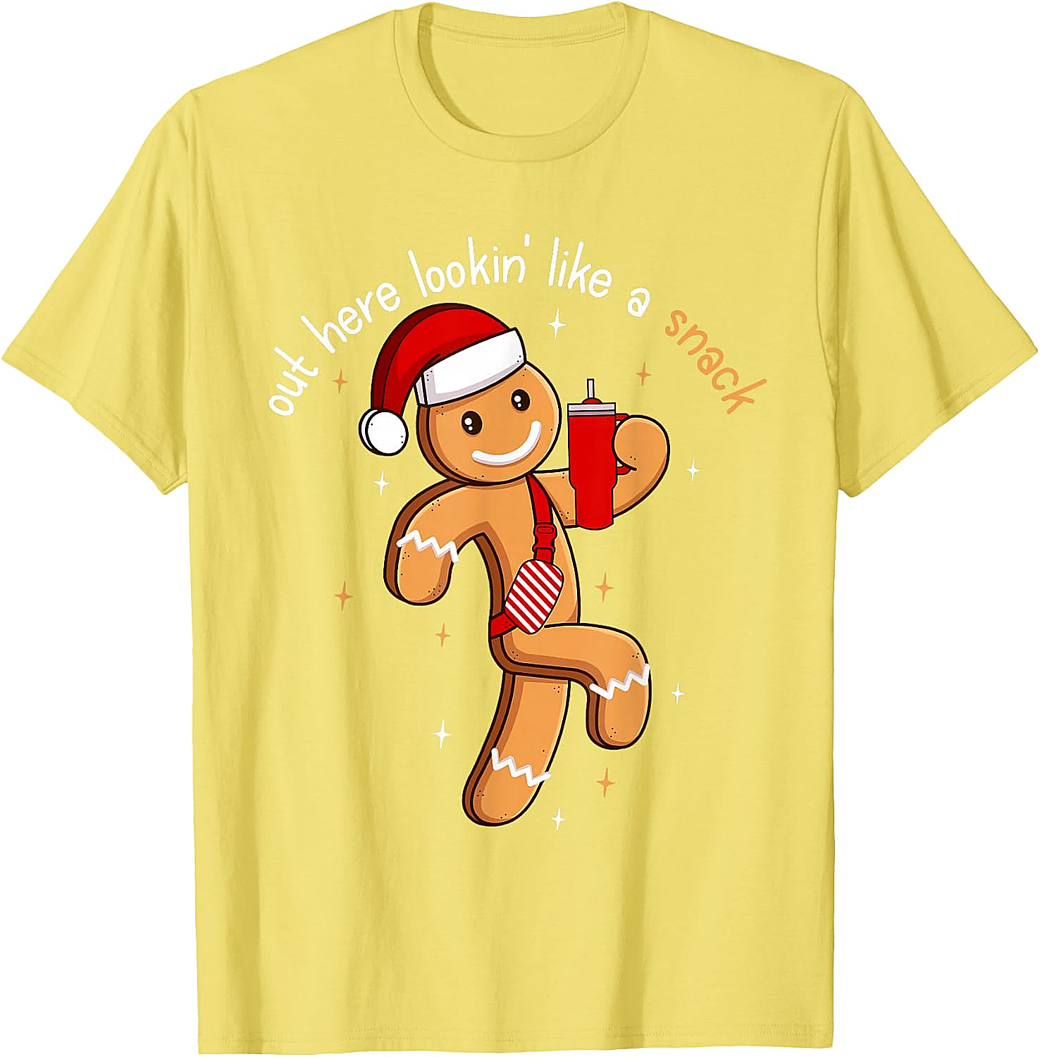 Funny Gingerbread Snack Christmas T-Shirt Holiday Tee