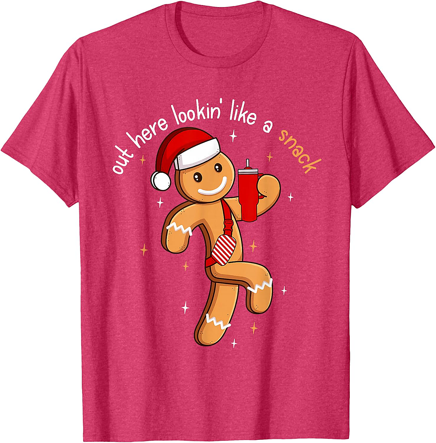 Funny Gingerbread Snack Christmas T-Shirt Holiday Tee