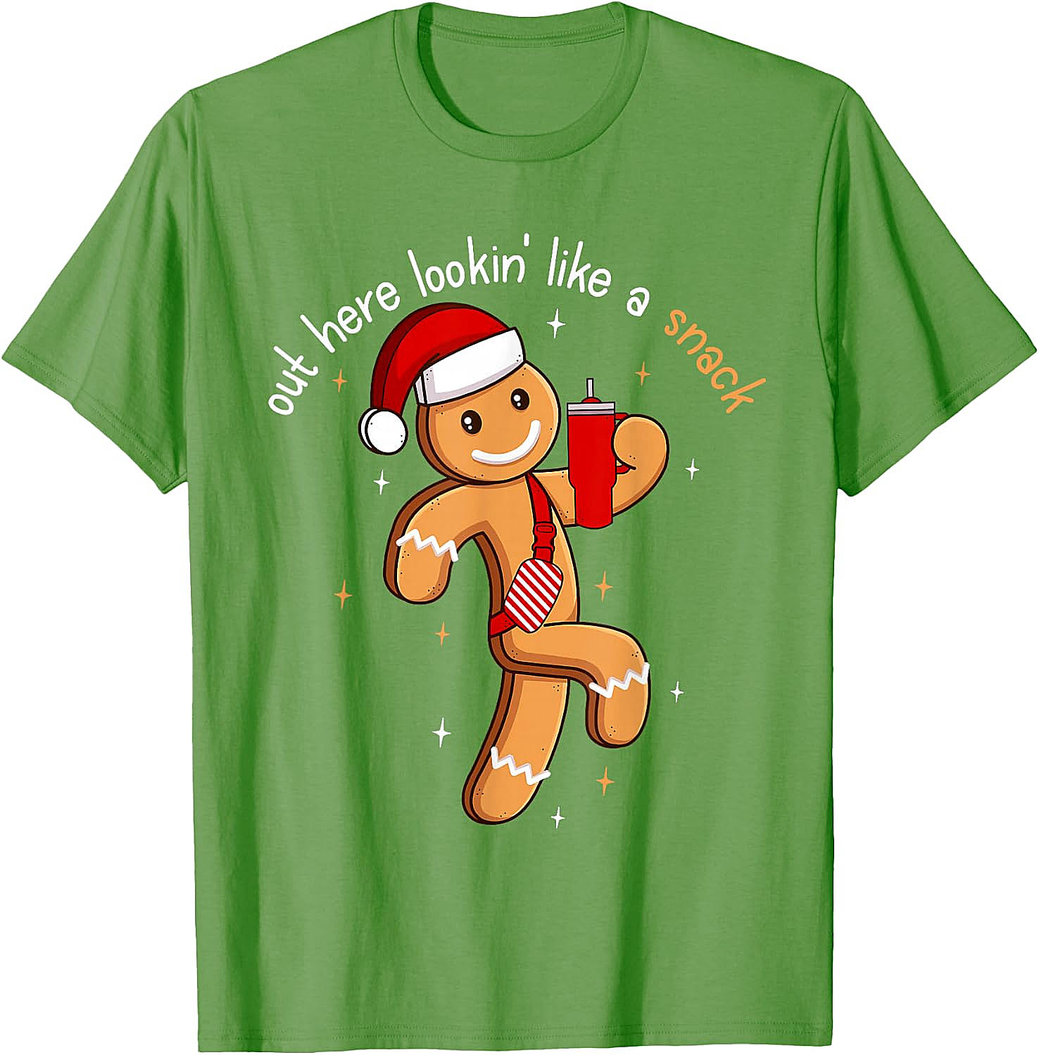 Funny Gingerbread Snack Christmas T-Shirt Holiday Tee