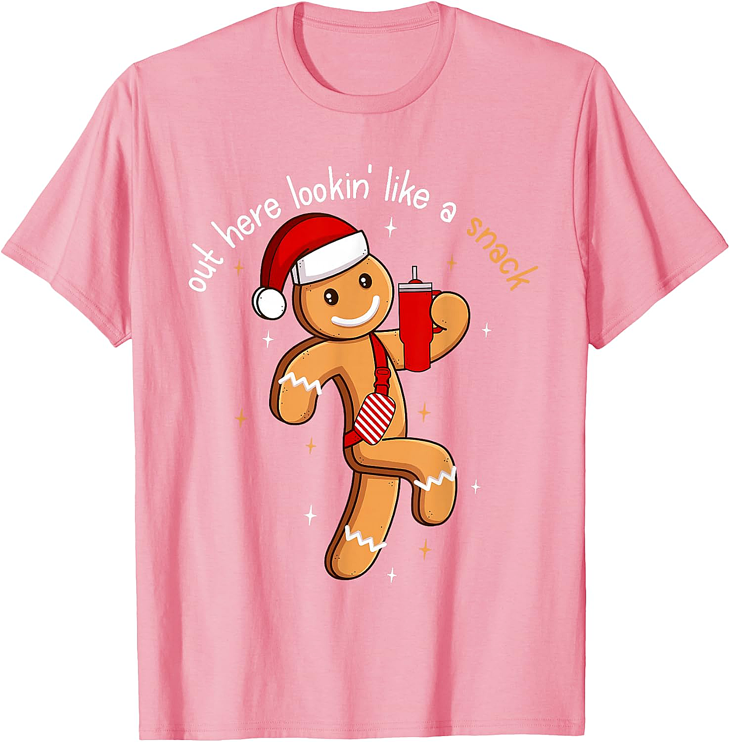 Funny Gingerbread Snack Christmas T-Shirt Holiday Tee