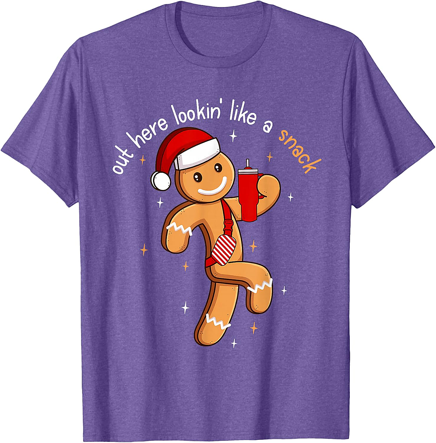 Funny Gingerbread Snack Christmas T-Shirt Holiday Tee