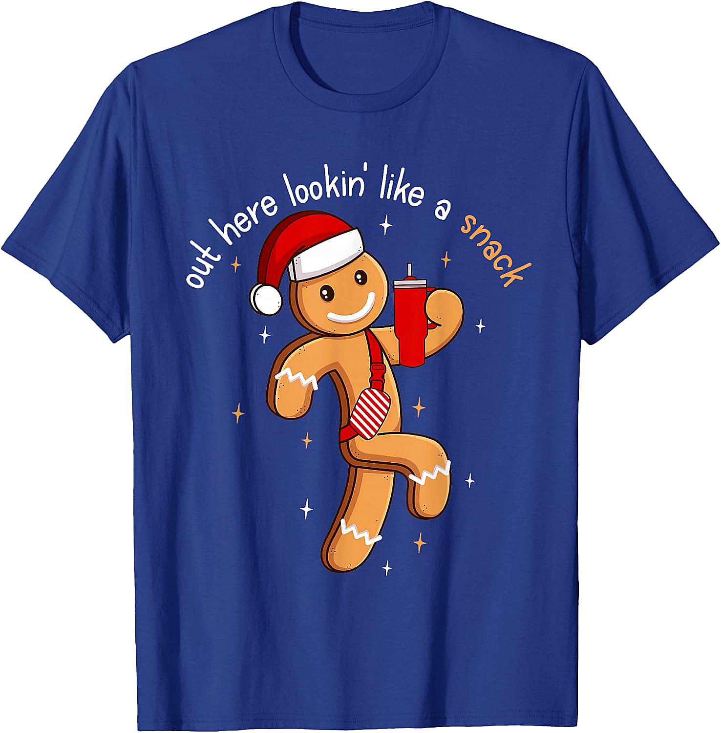 Funny Gingerbread Snack Christmas T-Shirt Holiday Tee