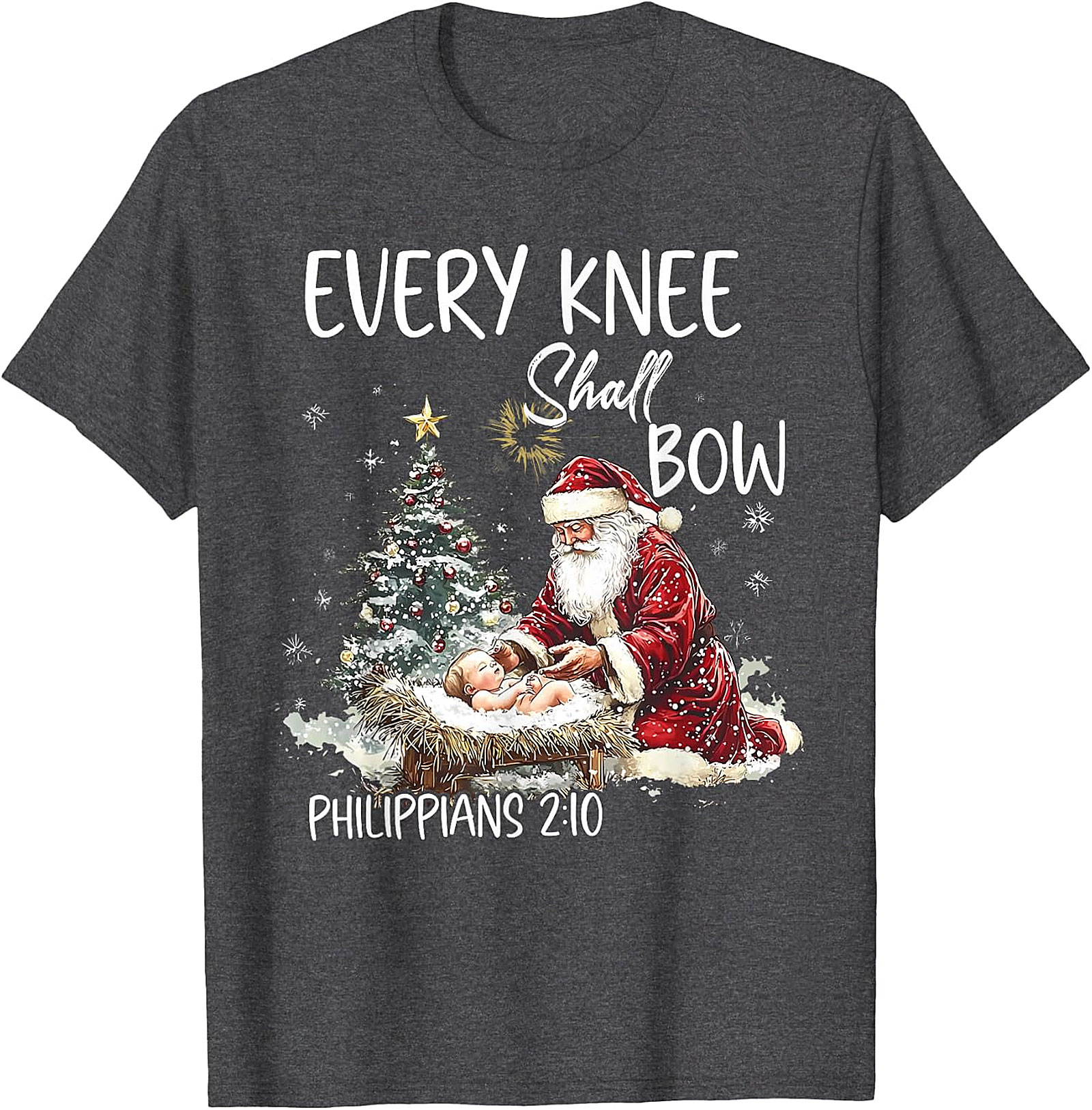  Retro Santa "Believe" Christmas Graphic Apparel | Vintage Holiday Tee