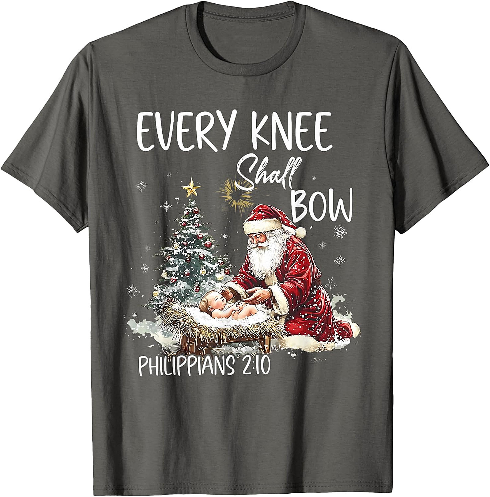  Retro Santa "Believe" Christmas Graphic Apparel | Vintage Holiday Tee