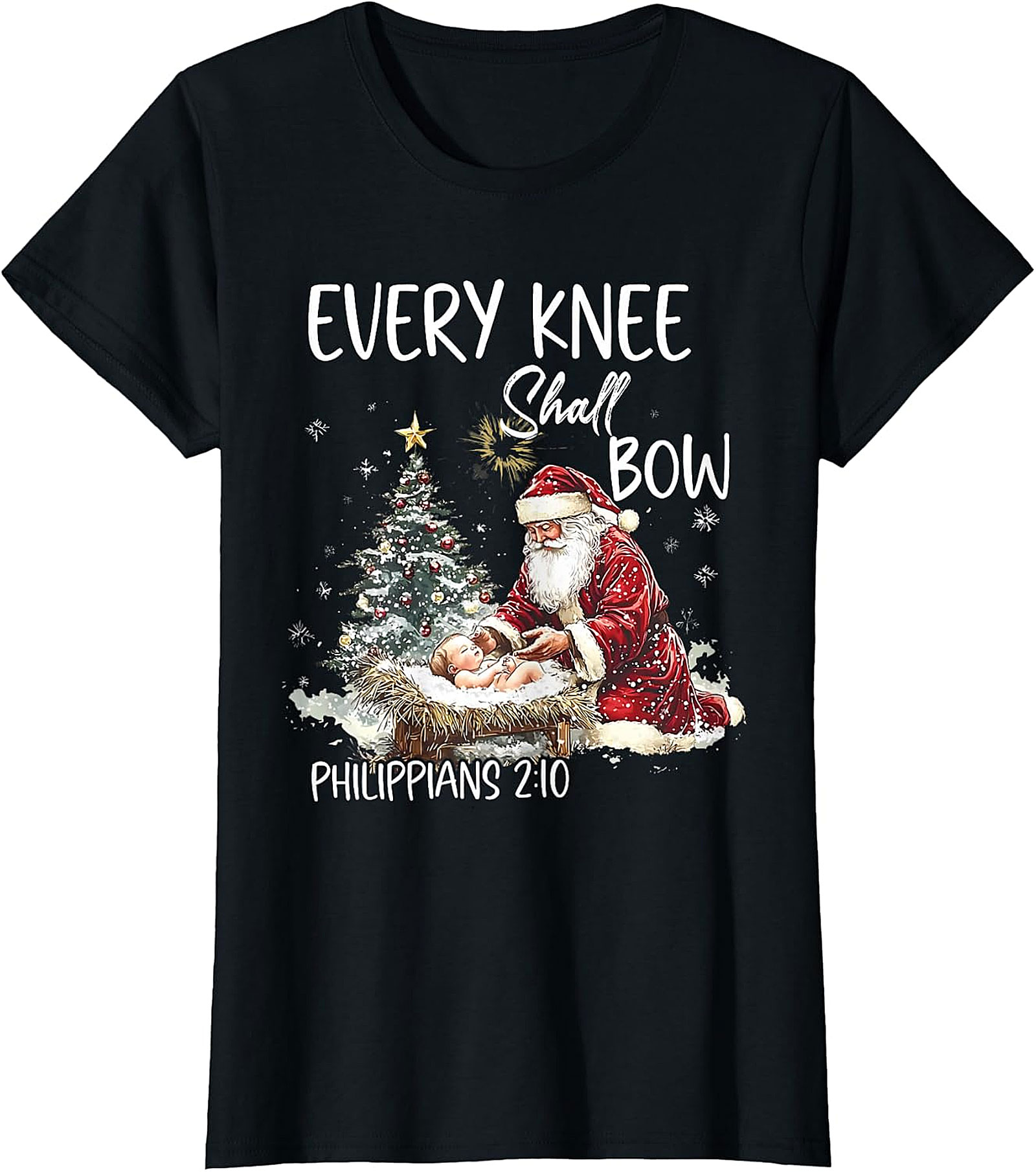  Retro Santa "Believe" Christmas Graphic Apparel | Vintage Holiday Tee