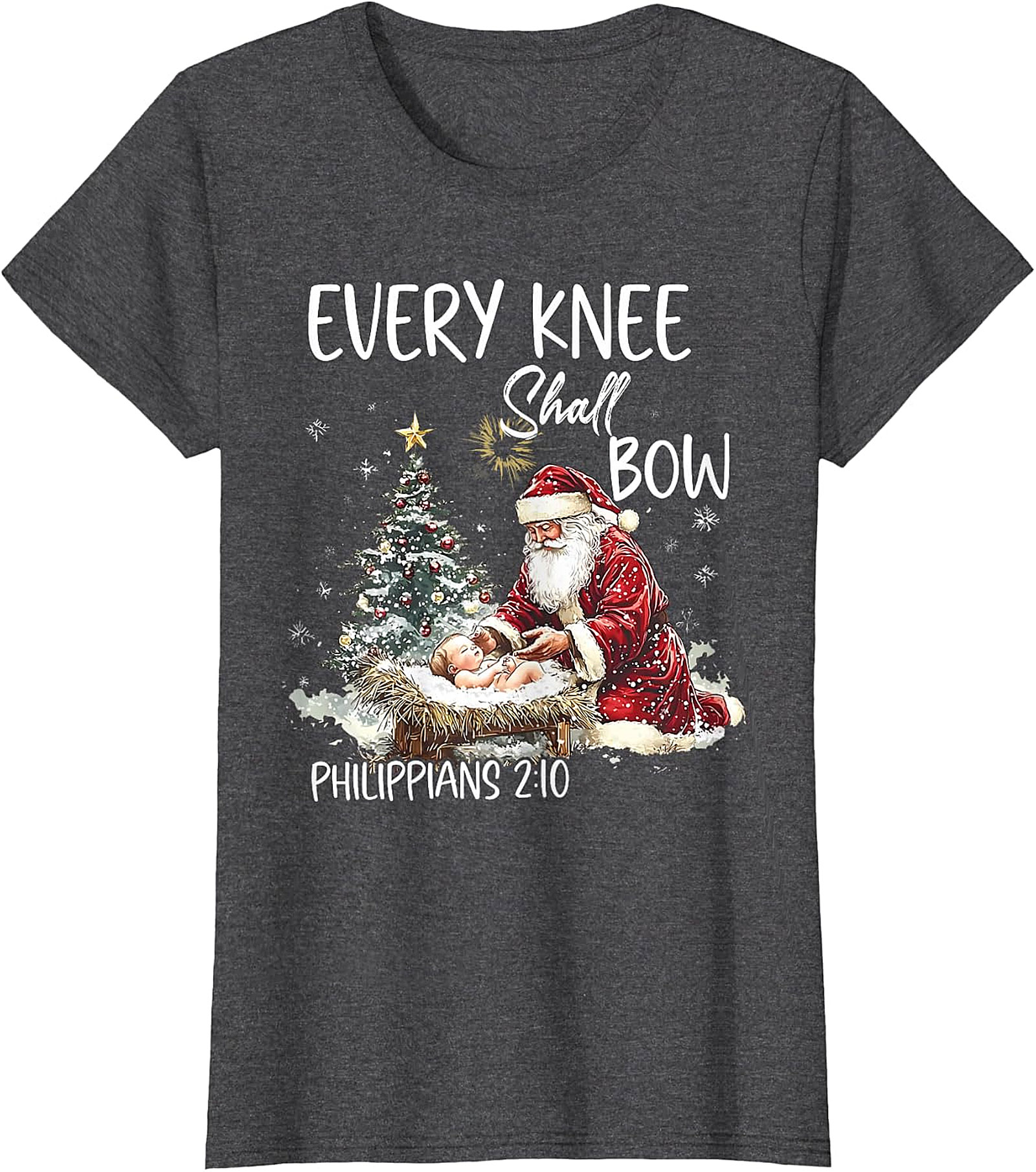  Retro Santa "Believe" Christmas Graphic Apparel | Vintage Holiday Tee