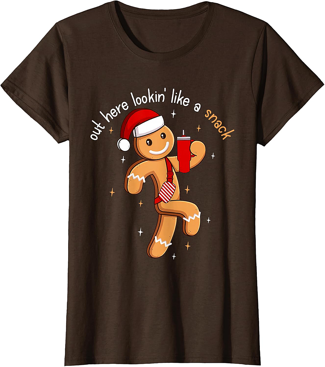 Funny Gingerbread Snack Christmas T-Shirt Holiday Tee