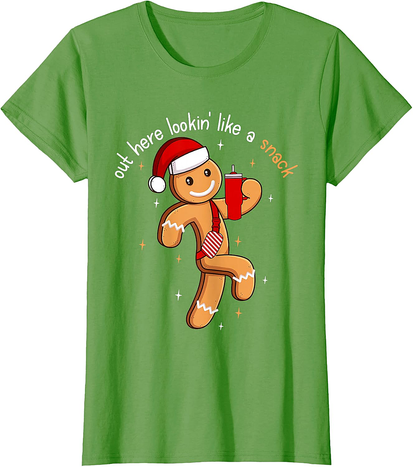 Funny Gingerbread Snack Christmas T-Shirt Holiday Tee