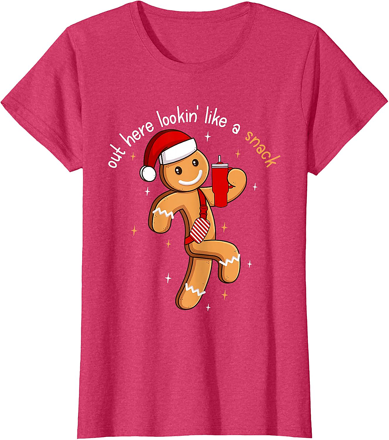 Funny Gingerbread Snack Christmas T-Shirt Holiday Tee