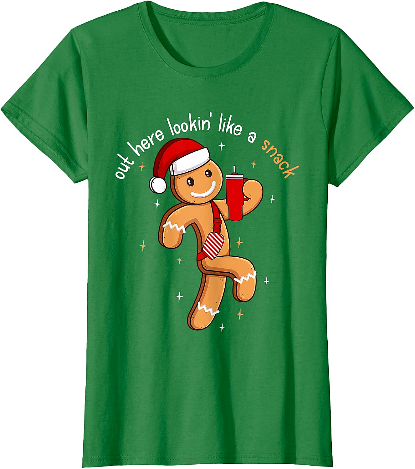 Funny Gingerbread Snack Christmas T-Shirt Holiday Tee