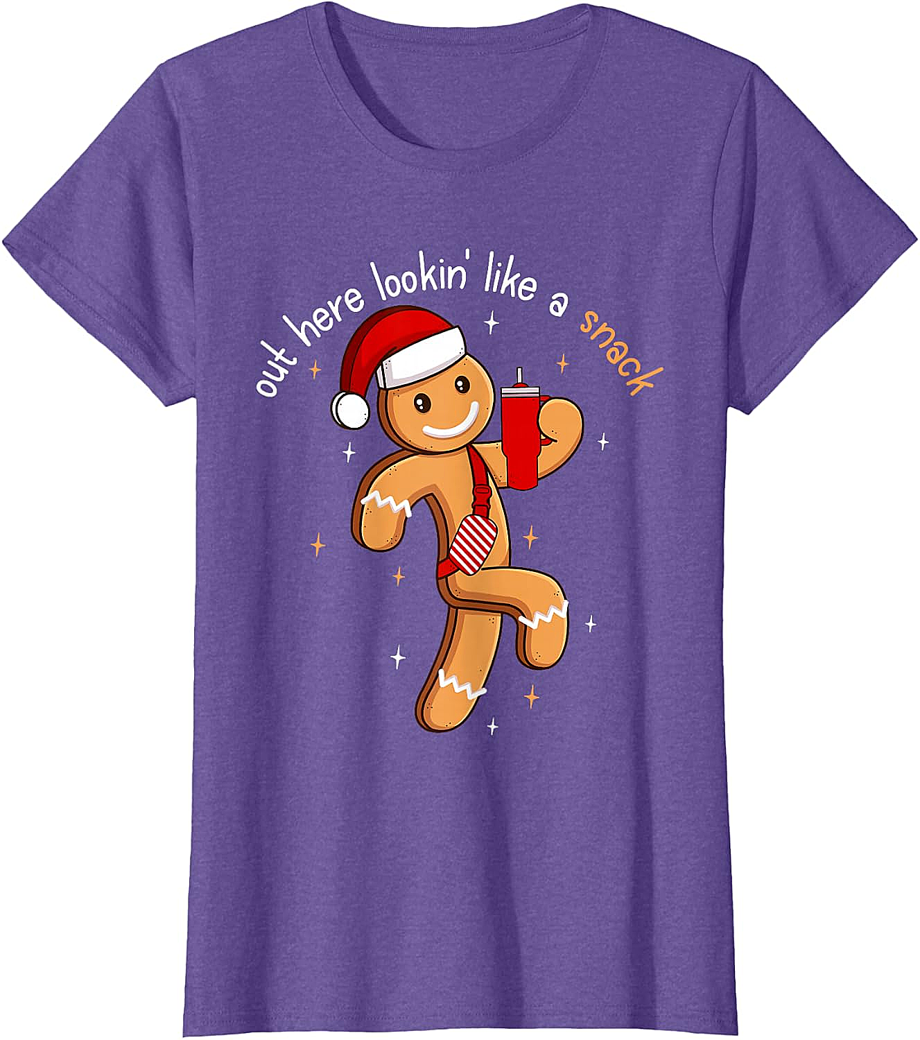 Funny Gingerbread Snack Christmas T-Shirt Holiday Tee