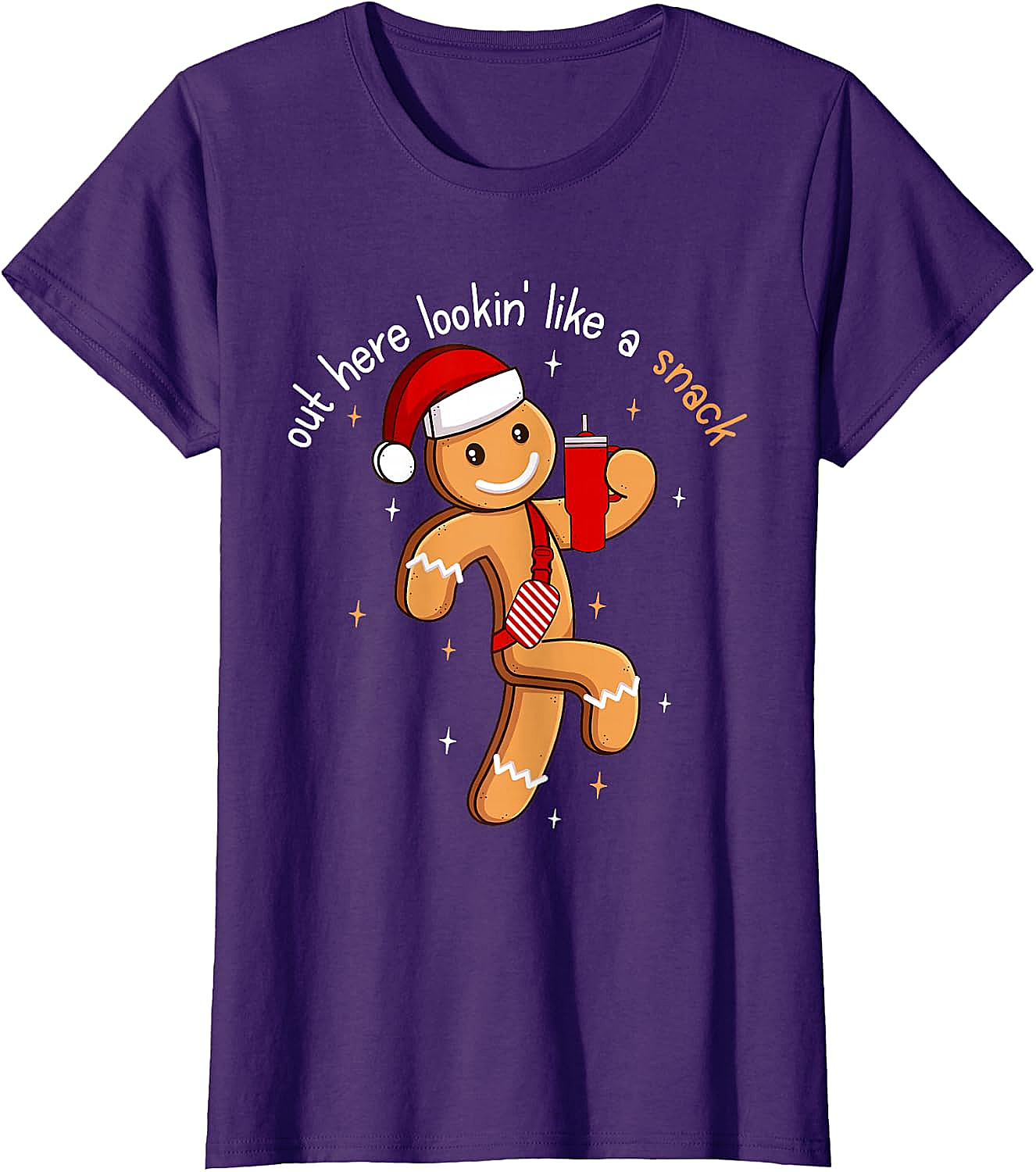 Funny Gingerbread Snack Christmas T-Shirt Holiday Tee