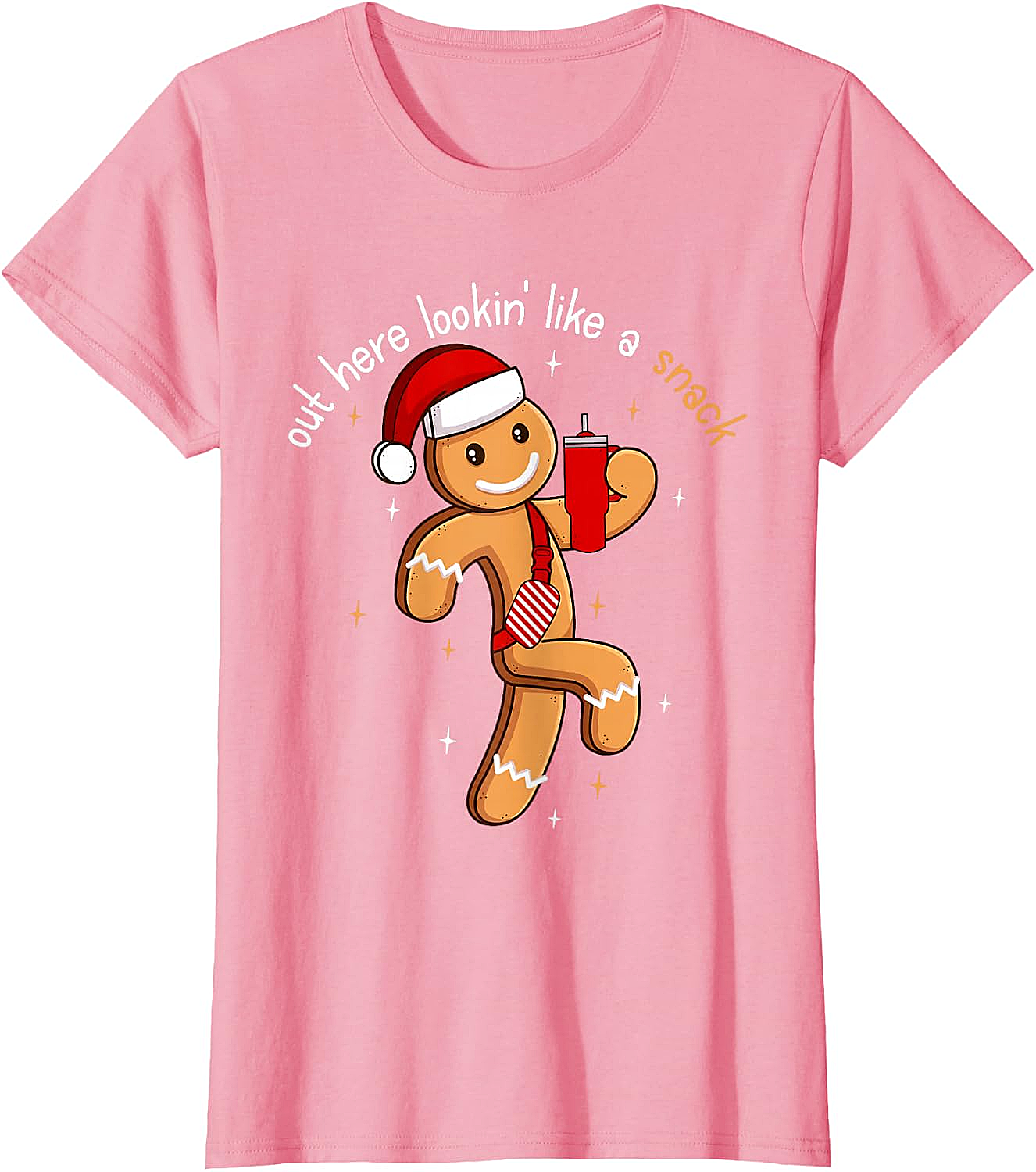 Funny Gingerbread Snack Christmas T-Shirt Holiday Tee