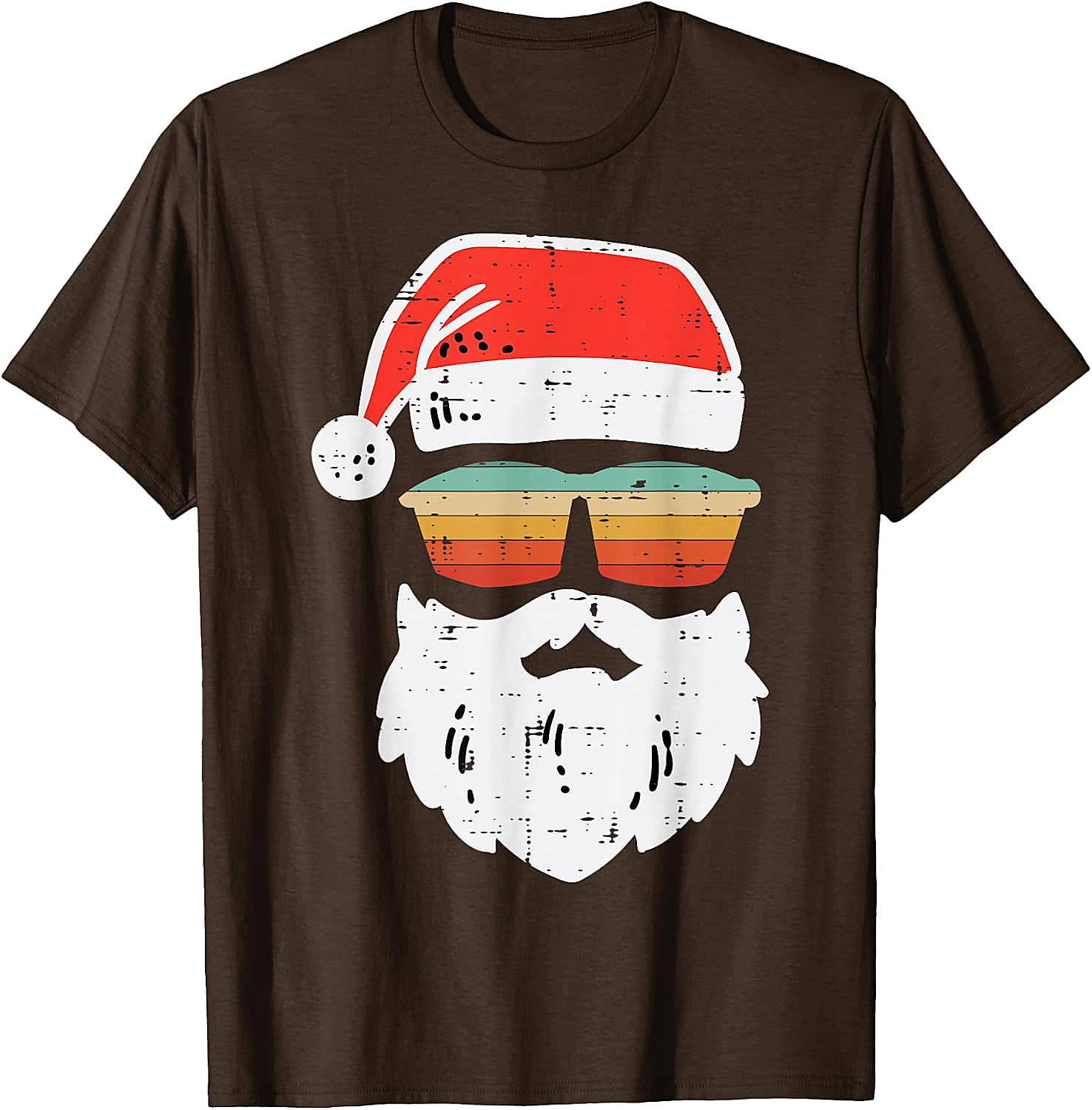 Cool Santa Retro Sunglasses Christmas T-Shirt Tee