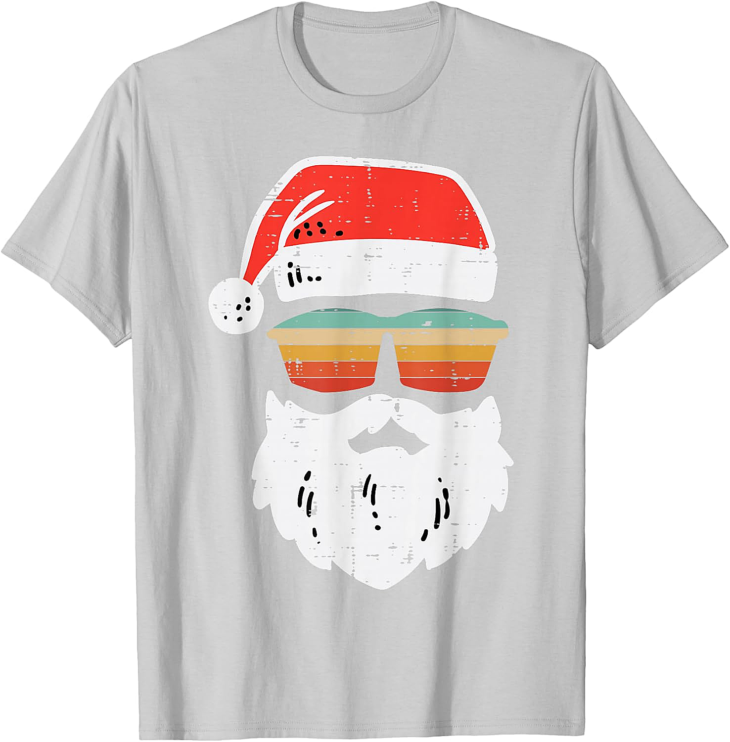 Cool Santa Retro Sunglasses Christmas T-Shirt Tee
