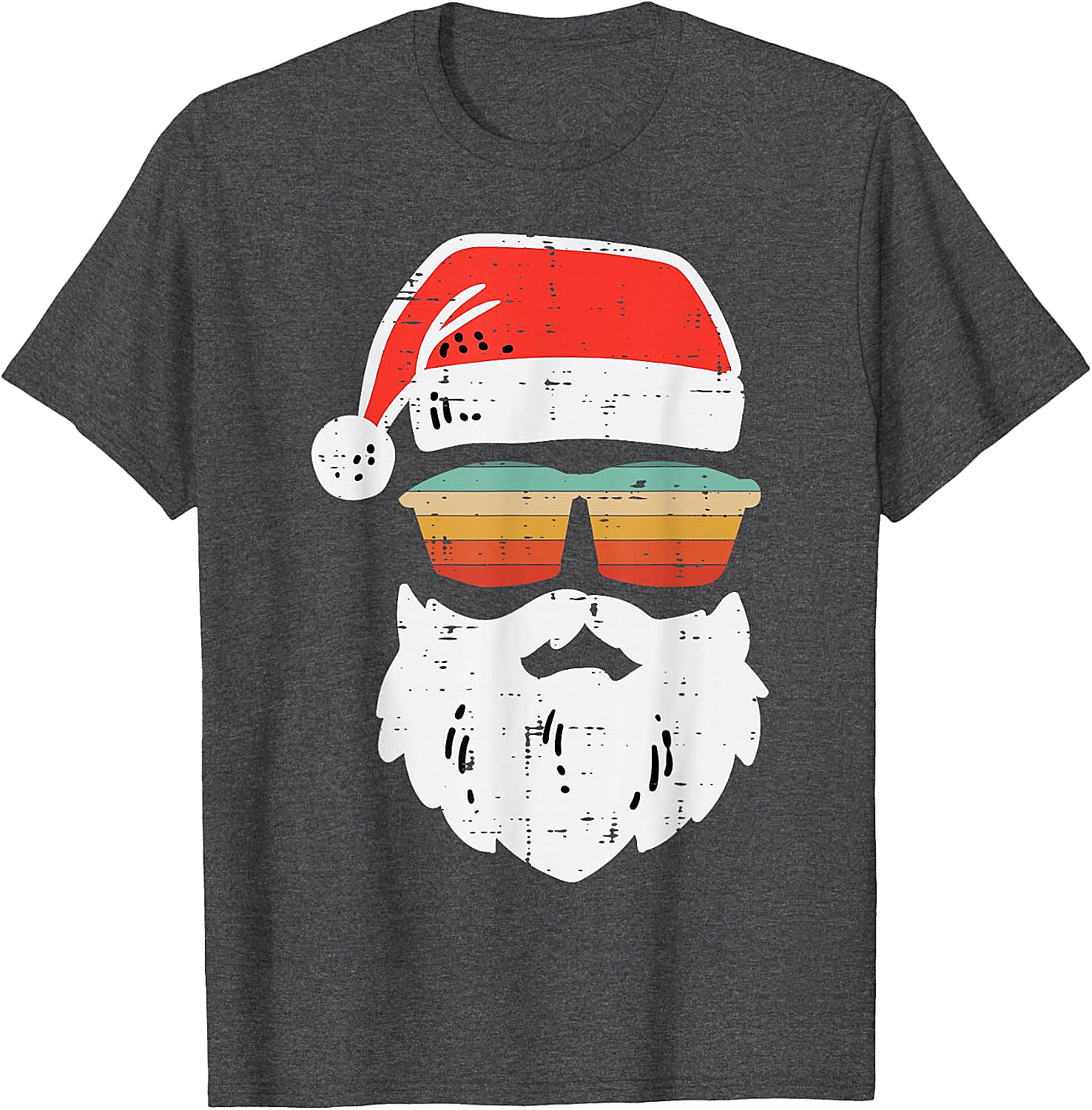Cool Santa Retro Sunglasses Christmas T-Shirt Tee
